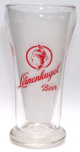 Vintage NEVER USED NEW Leinenkugel's Beer Glass 6” TALL Chippewa Falls Wisconsin